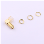 RF Coaxial Connector 11 Teeth Elbow SMA Female Pin Board End with Step (set of five) KH-SMA-P-8496-T